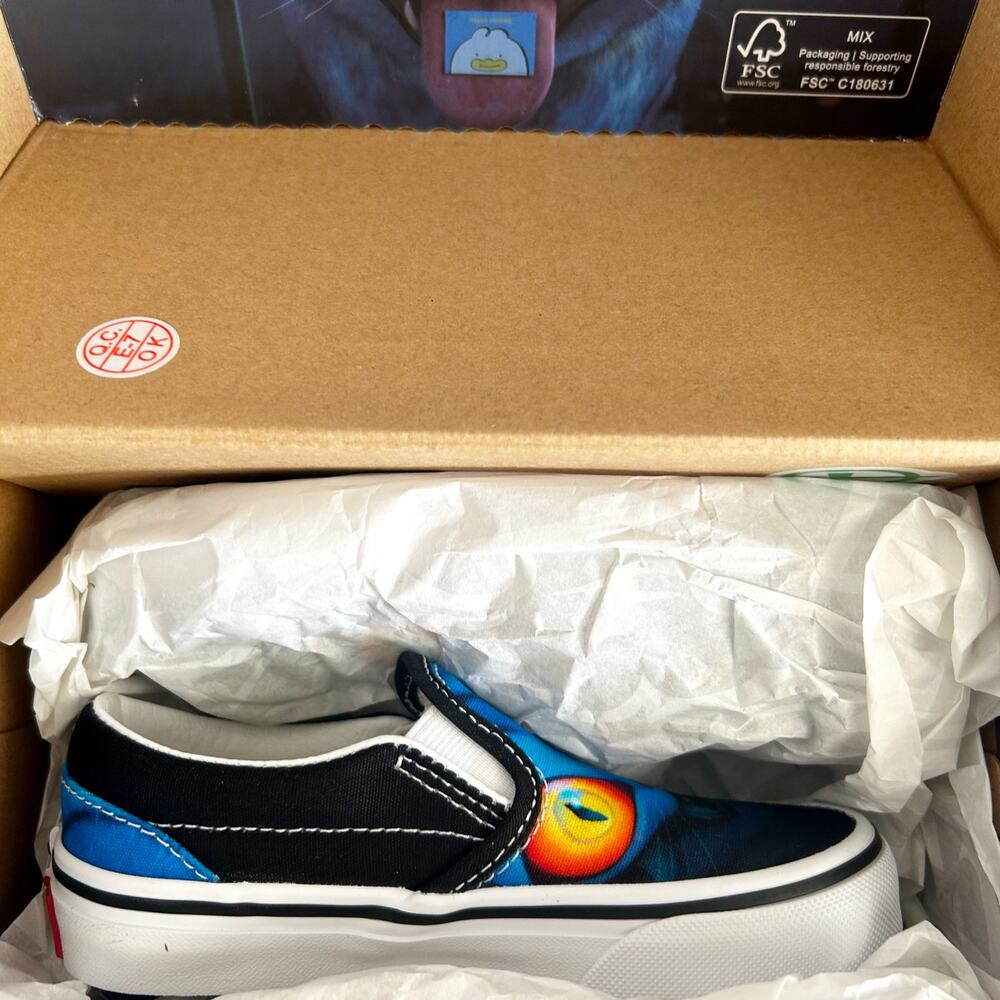 VANS Classic Slip On x KPOP Demon Hunters Little Kids Sneakers VN000EECBMA Sz 11 - Picture 2 of 5